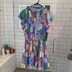 Entro Colorful Smocked Top